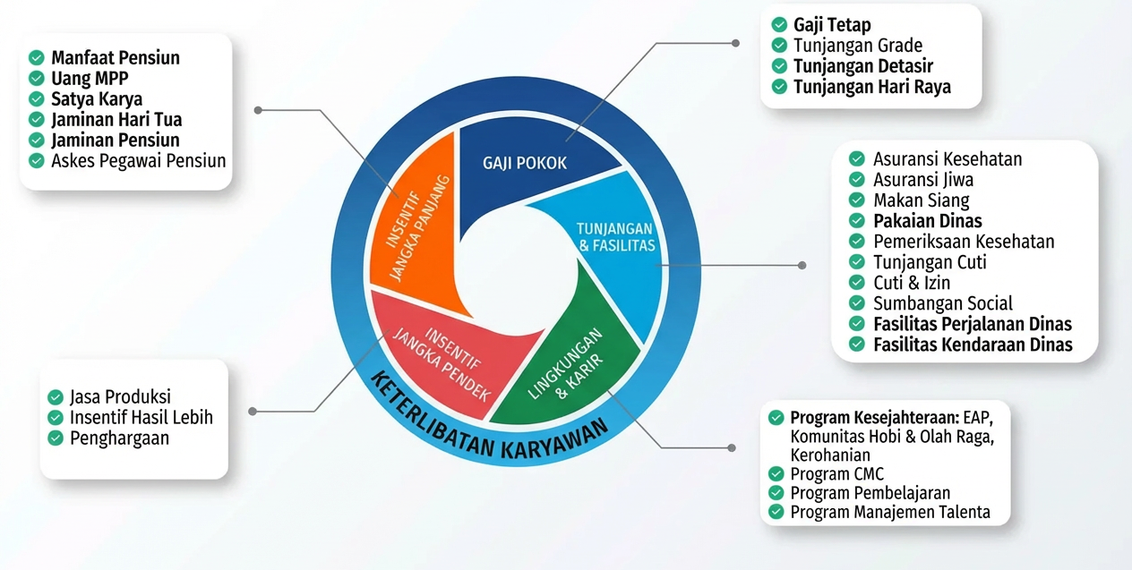 Struktur Remunerasi WIKA - Diagram komponen remunerasi karyawan
